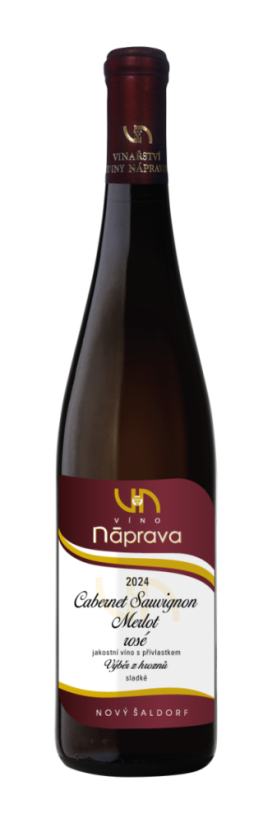 Cabernet Sauvignon a Merlot rosé 2024 výběr z hroznů sladké Vinařství Náprava