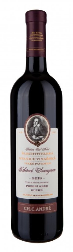 Cabernet Sauvignon 2021 výběr z hroznů suché Šlechtitelská stanice vinařská Velké Pavlovice