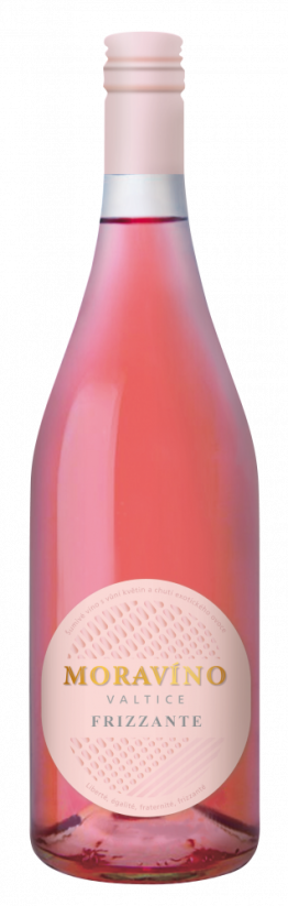 Frizzante rosé Frankovka 2023 moravské zemské víno polosuché Moravíno Valtice