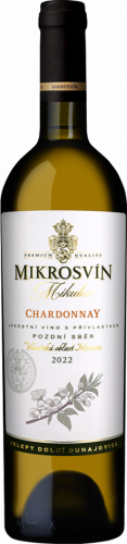 Chardonnay 2022 pozdní sběr suché Flower Line Mikrosvín Mikulov