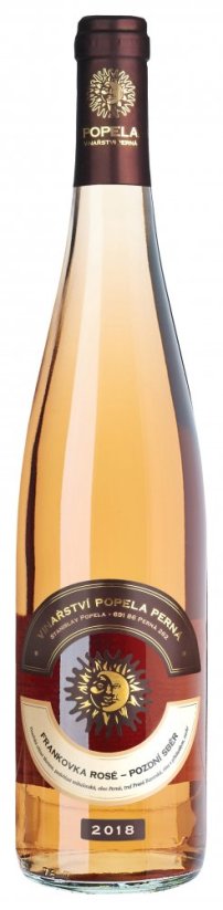 Frankovka rosé 2022 pozdní sběr suché Slunečná Vinařství Popela