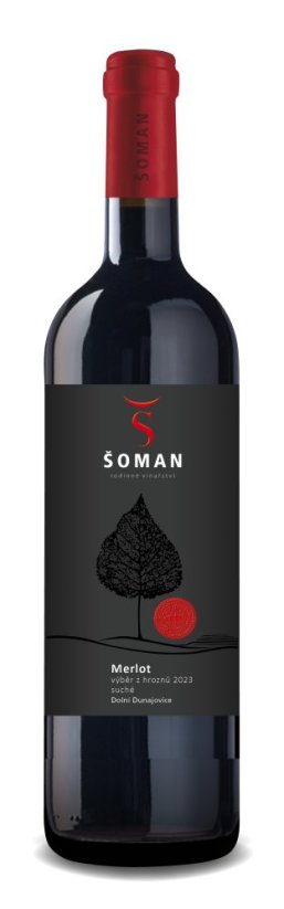 Merlot 2024 výběr z hroznů suché Vinařství Šoman