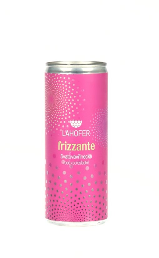 Frizzante Svatovavřinecké rosé 2024 moravské zemské víno polosladké plech 0,25 l Vinařství Lahofer