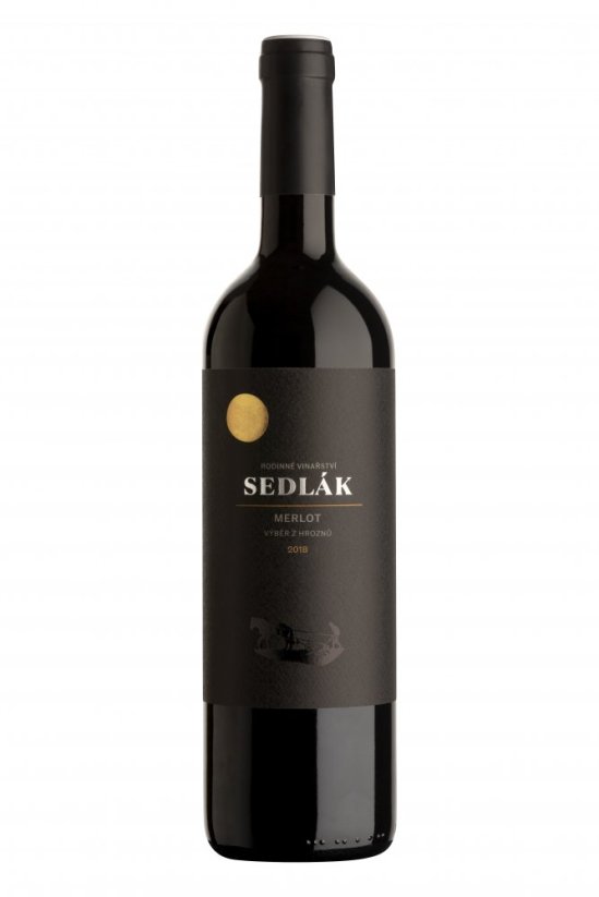 Merlot 2023 výběr z hroznů suché Rodinné vinařství Sedlák
