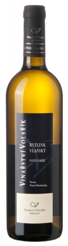 Ryzlink vlašský 2023 VOC Pálava suché Pravá klentnická Vinařství Volařík - Salon vín 2026