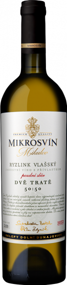 Ryzlink vlašský Dvě tratě 2022 pozdní sběr suché Traditional Line Mikrosvín Mikulov