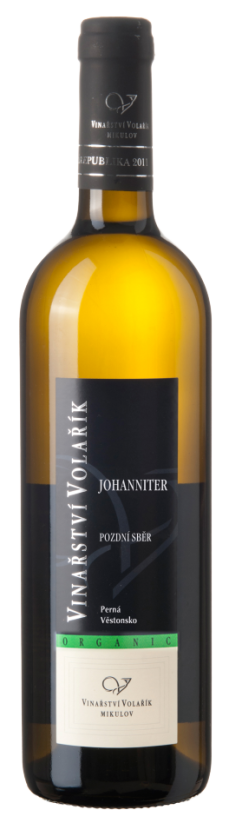 Johanniter 2024 výběr z hroznů polosuché Věstonsko řada Organic Vinařství Volařík