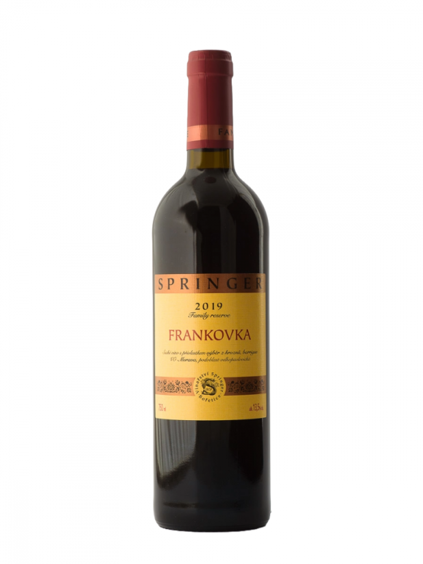 Frankovka 2019 výběr z hroznů suché Čtvrtě Family Reserve Vinařství Springer