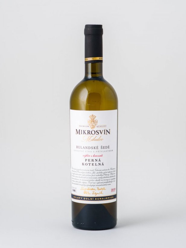 Rulandské šedé 2019 výběr z hroznů suché Kotelná Traditional Line Mikrosvín Mikulov