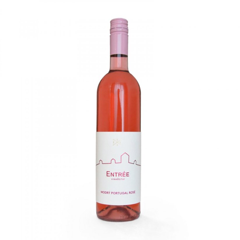 Modrý Portugal rosé 2022 pozdní sběr polosladké Vinařství Entrée