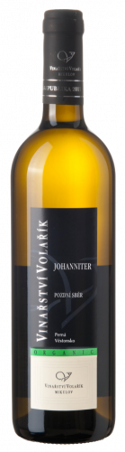 Johanniter 2023 výběr z bobulí polosladké Věstonsko řada Organic Vinařství Volařík