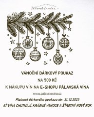 Dárkový poukaz k nákupu vín na e-shopu Pálavská vína