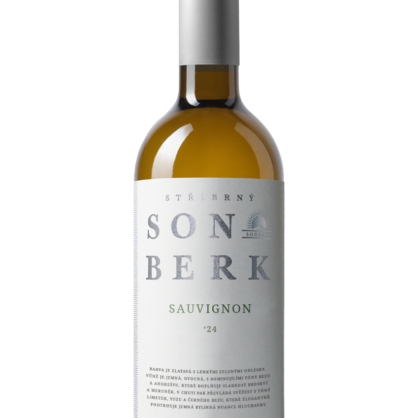 Sauvignon 2024 pozdní sběr suché Stříbrný Sonberk Vinařství Sonberk